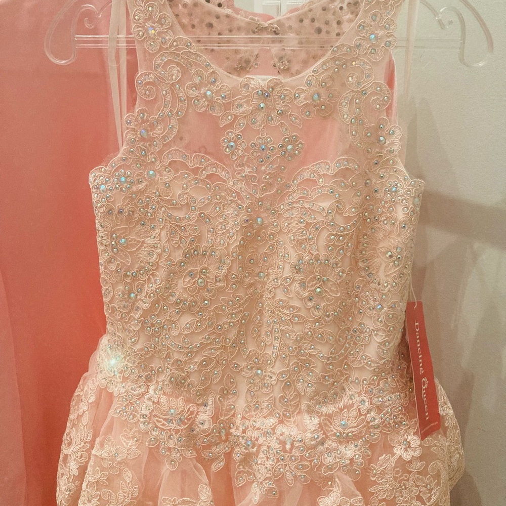 Elegant Pink Lace Kids Dress